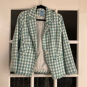 CeCe Gingham Blazer